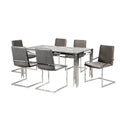 NKS3645/3656GYMZ Glass Top Dining set with 3 Colors of Chair
