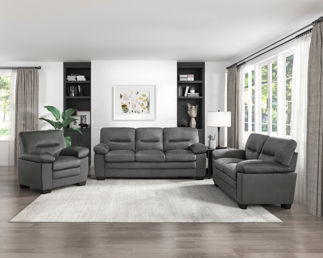 NKS9328DGMZ Fabric Sofa , Love & Chair