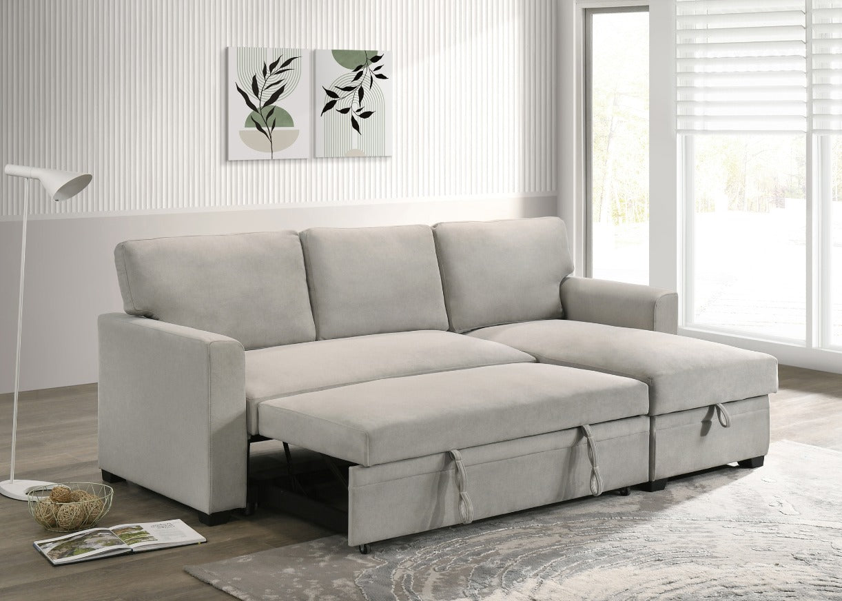 NKS99073BEMZ Fabric Sectional Reversible Sofa Bed