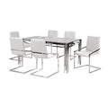 NKS3645/3656WMZ Glass Top Dining set with 3 Colors of Chair