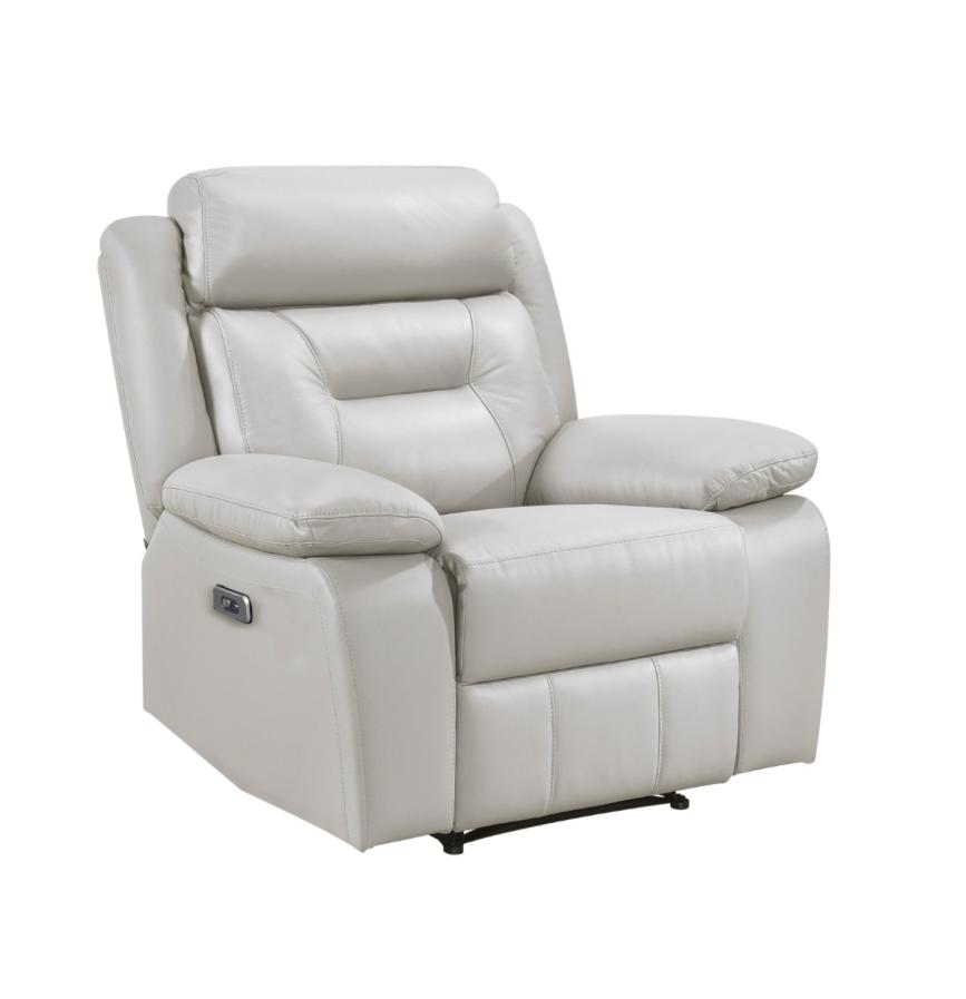 NKS9629SVEMZ Leather Electric Power Recliner Sofa Set