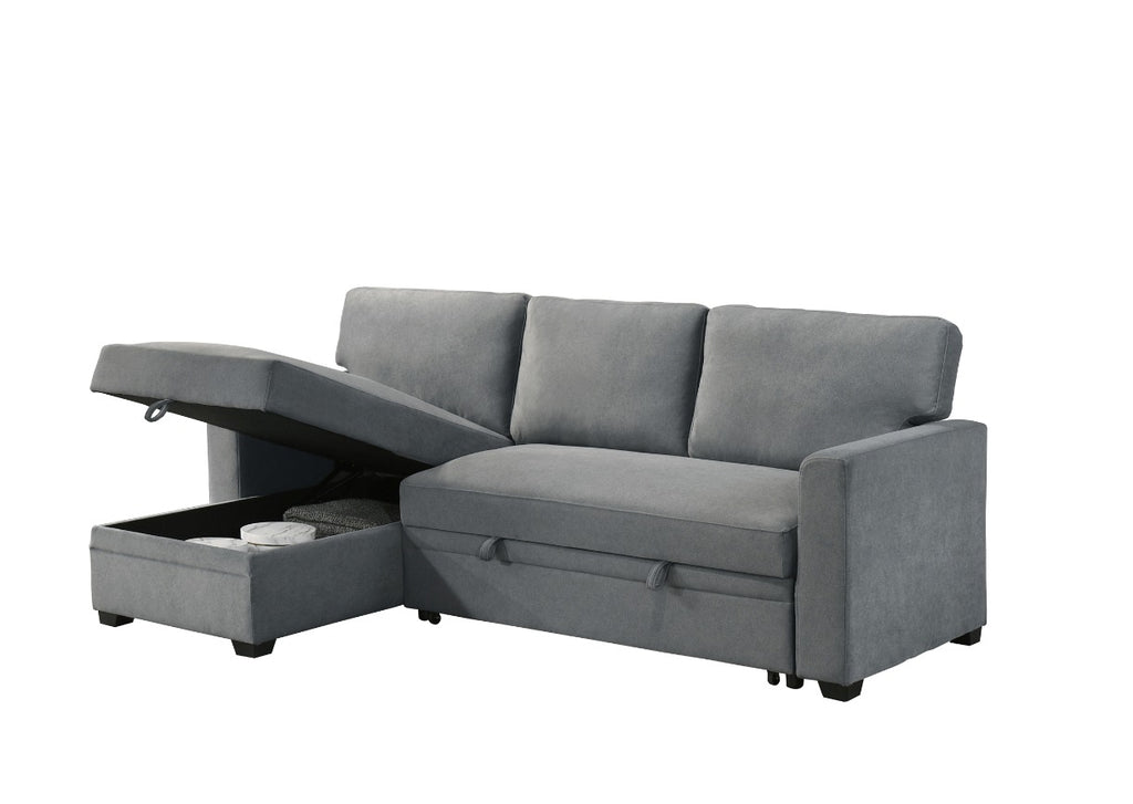 NKS99073GYMZ Fabric Sectional Reversible Sofa Bed