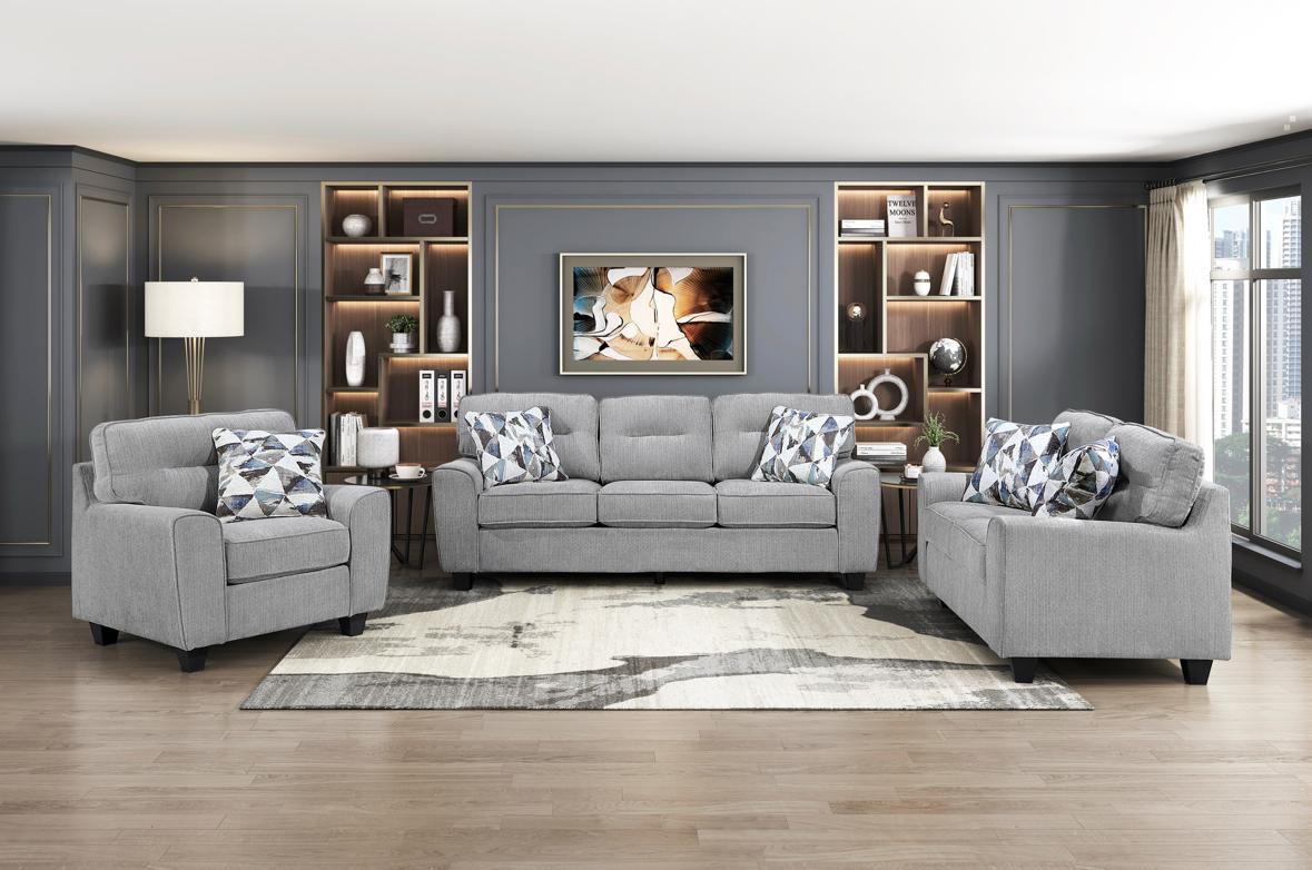 NKS8416GYMZ  Fabric Sofa Set