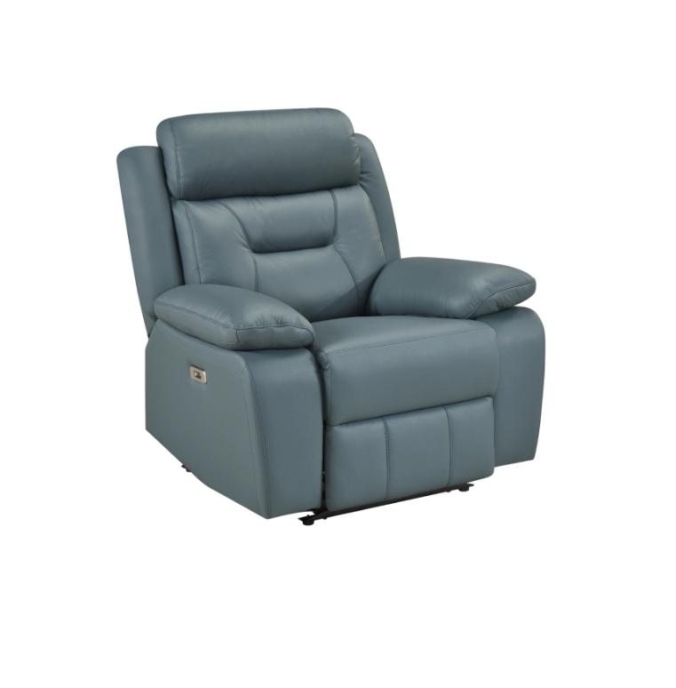 NKS9629BGYMZ Leather Electric Power Recliner Sofa Set