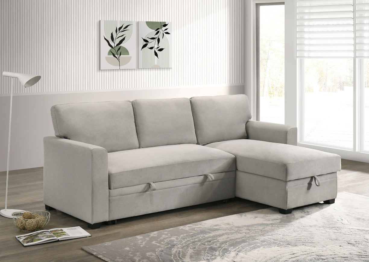 NKS99073BEMZ Fabric Sectional Reversible Sofa Bed