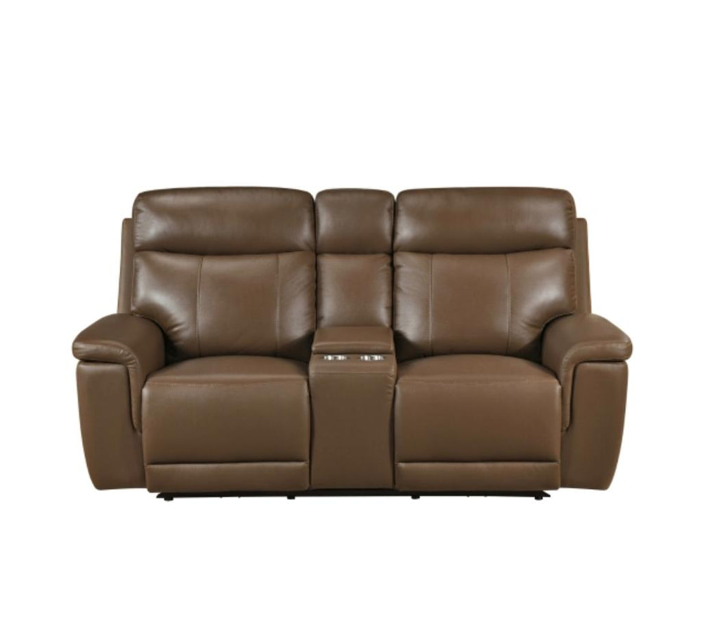 NKS9199BRWMZ Leather Electric Power Recliner Sofa Set