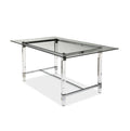 NKS3656-64  Glass Top Dining Table with Acrylic Legs (very limited stocks )