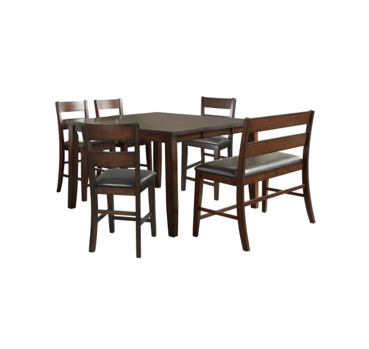 NKS5547/36MZ Large Extendable Wooden Counter Dining Set