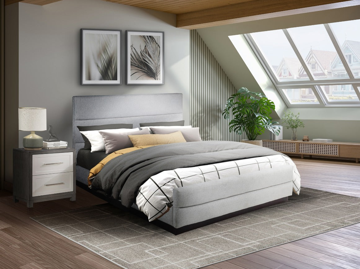 NKS2397MZ Fabric Platform Bed in Queen/Full/ King Sizes