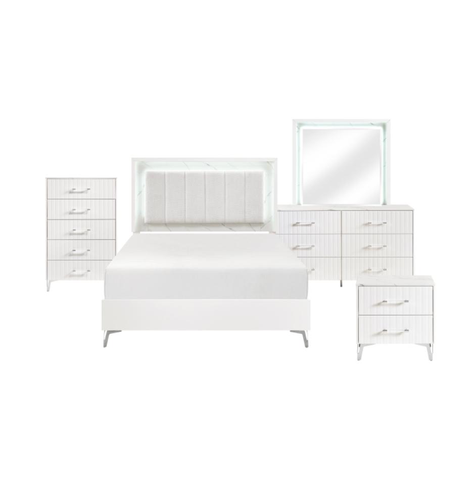 NKS2457MZ Modern Bedroom set with LED Lights