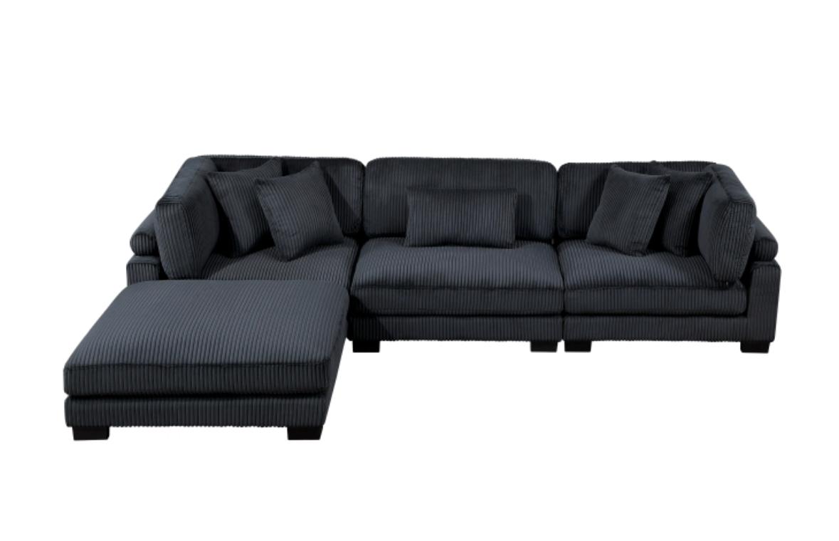 NKS8555BK*4OTMz 4-Piece Modular Sectional with Ottoman