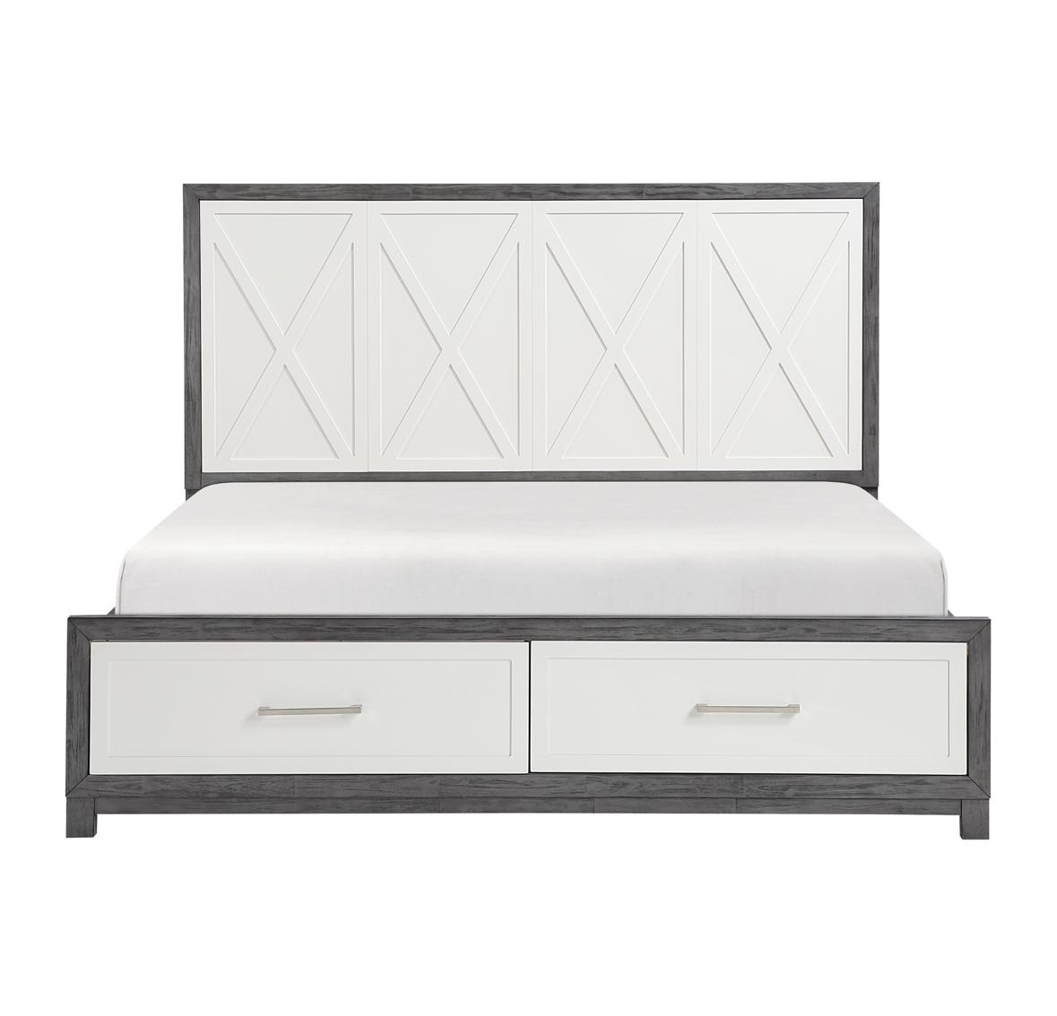NKS1366MZ Wooden storage bedroom set and Mattress