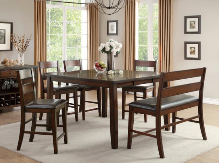 NKS5547/36MZ Large Extendable Wooden Counter Dining Set