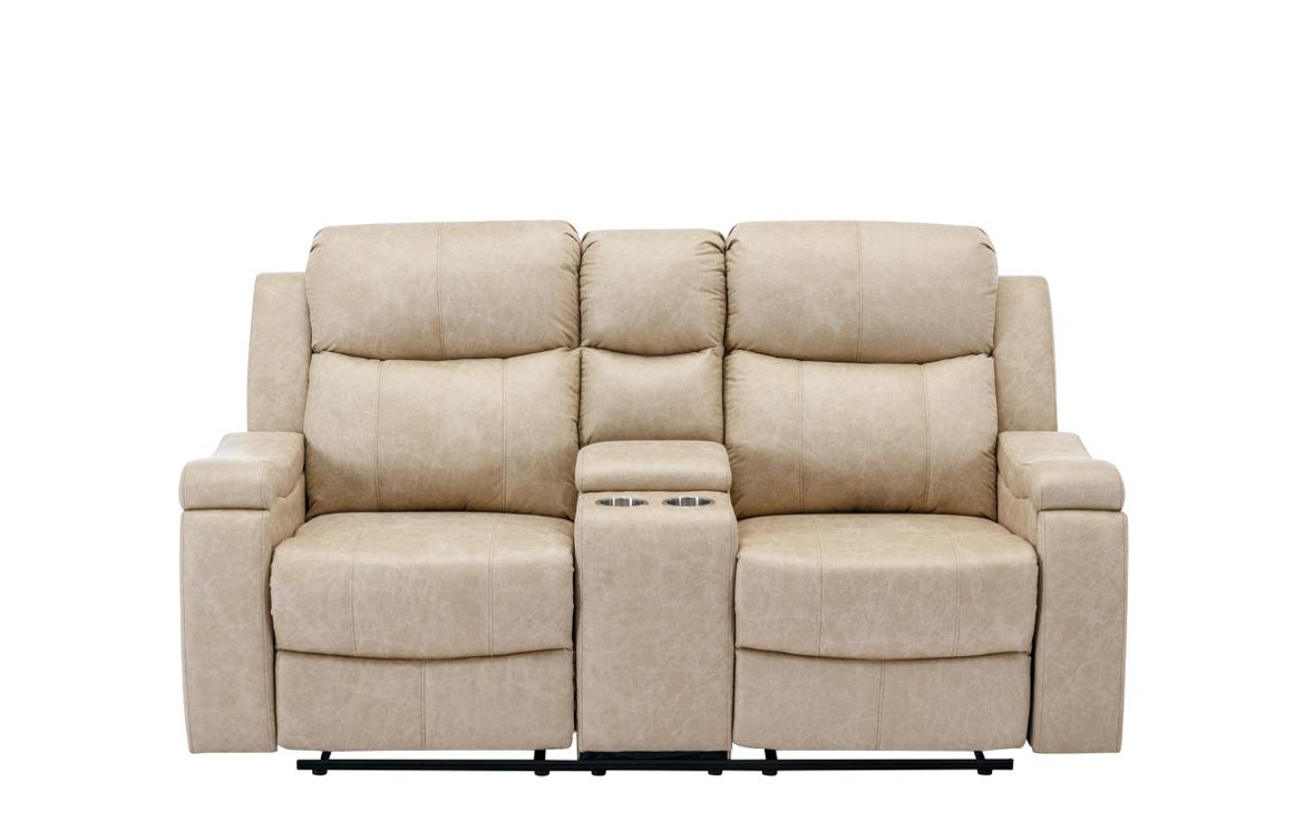 NKS99990BUFMZ Polished microfiber Recliner Sofa & Love Seat  with Hidden Cupholders