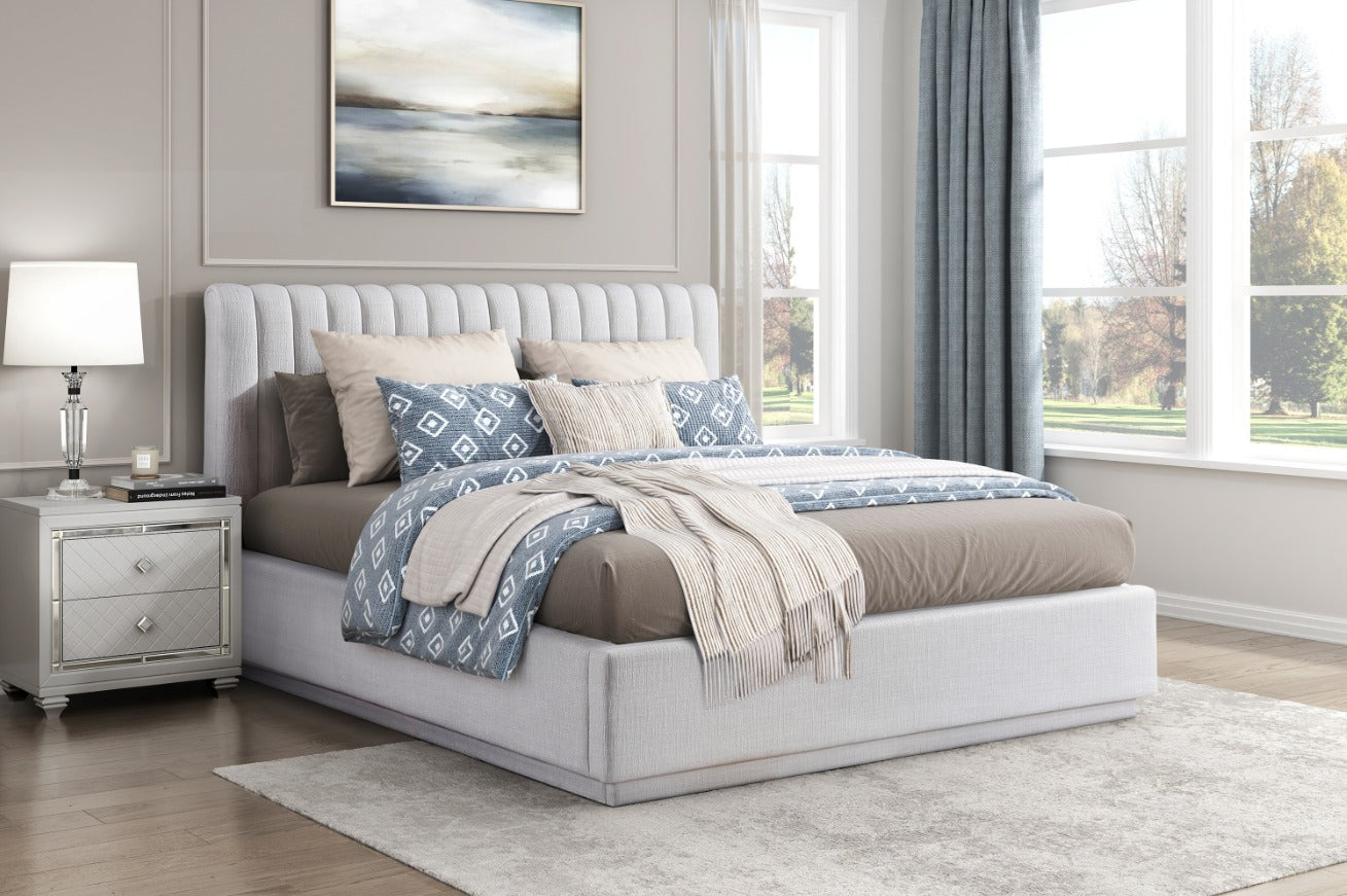 NKS2320MZ Fabric Platform Bed in Queen/Full/ King Sizes