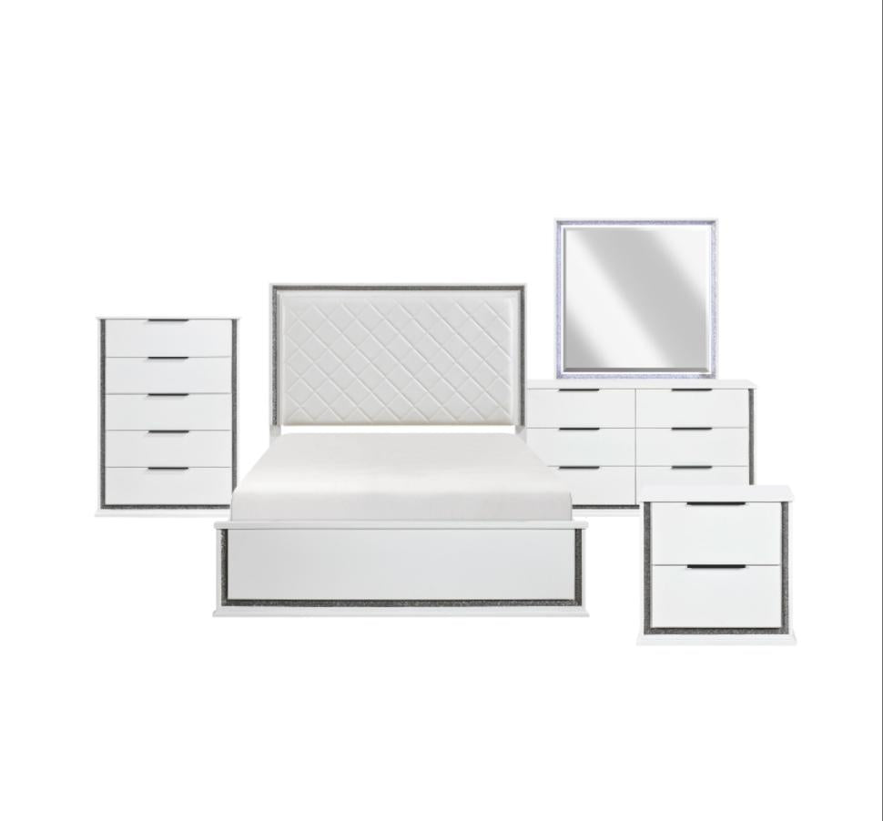 NKS2390MZ  Modern Bedroom Set with LED lights