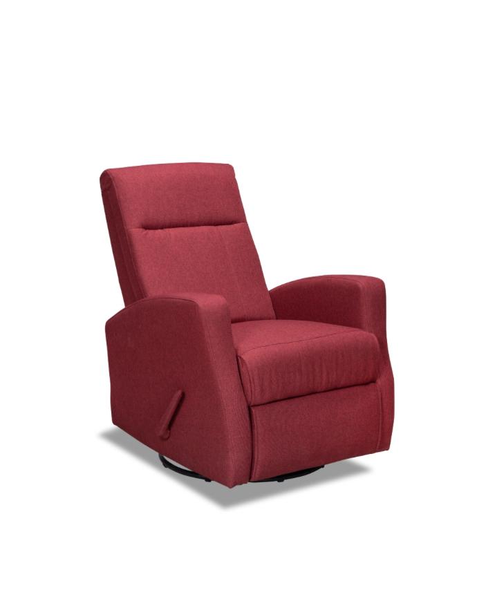 NKS9807NRED Swivel Glider Recliner Chair in Fabric