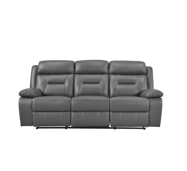 NKS9629DGYMZ Leather Electric Power Recliner Sofa Set