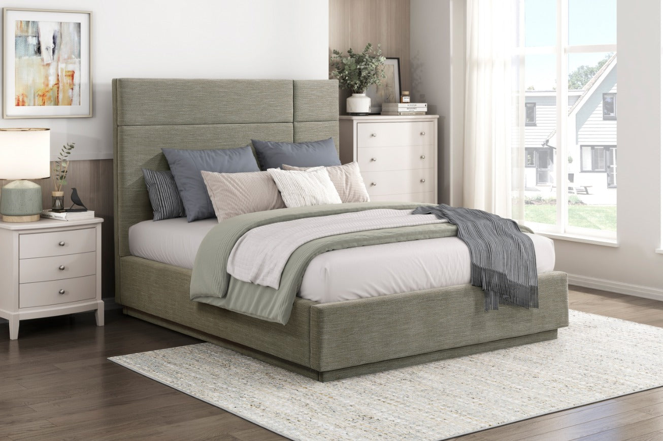 NKS2319MZ Fabric Platform Bed in Queen/Full/ King Sizes