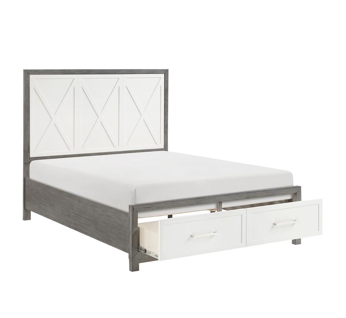 NKS1366MZ Wooden storage bedroom set and Mattress