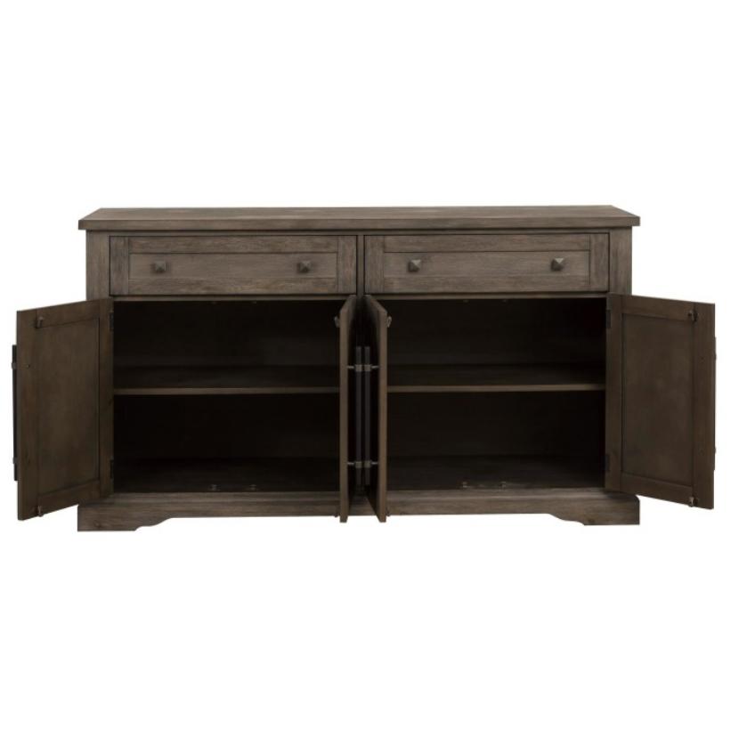 NKS5438MZ Large Extendable Wooden Dining Set with Server/Buffet