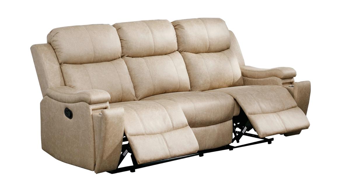 NKS99990BUFMZ Polished microfiber Recliner Sofa & Love Seat  with Hidden Cupholders
