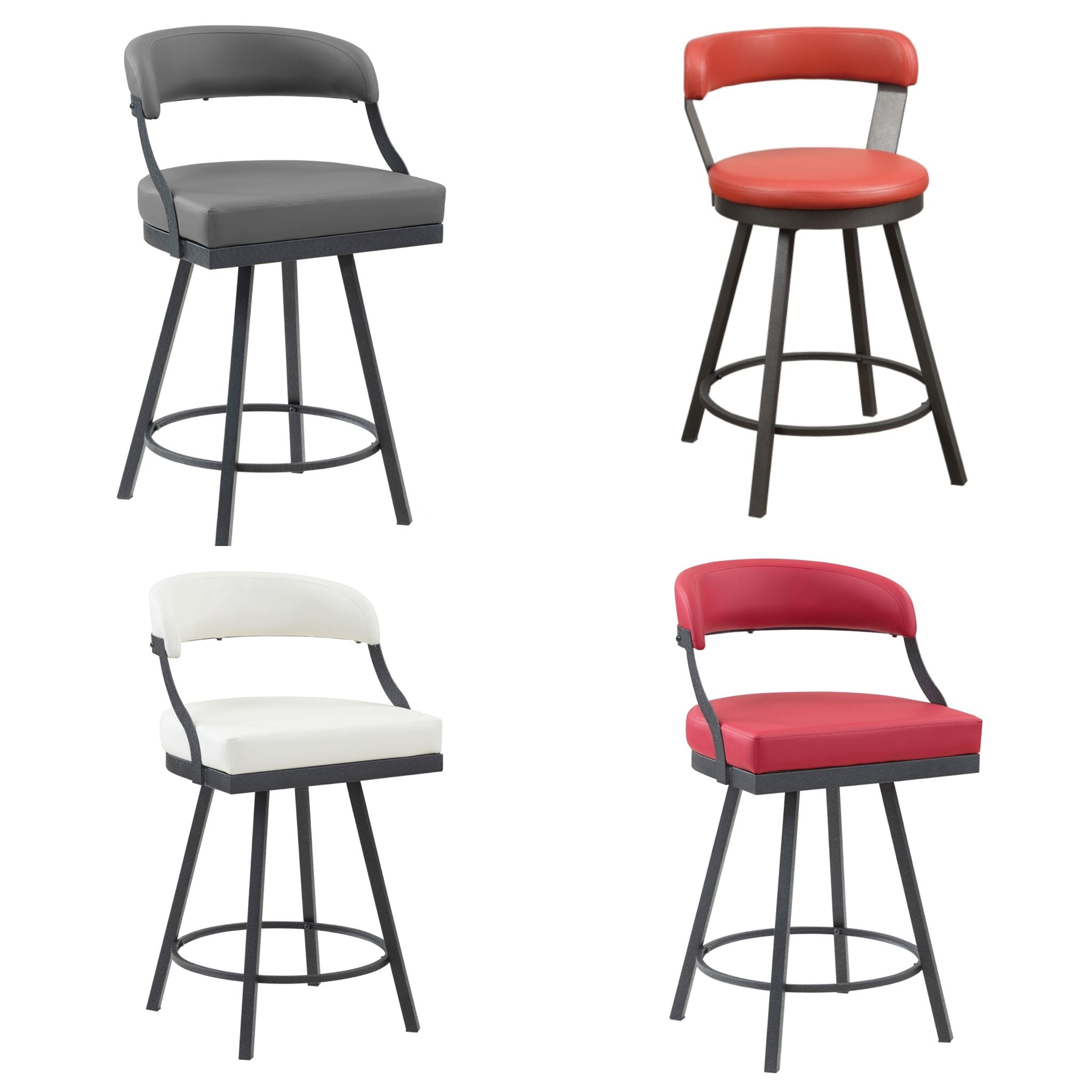 NKS5565/5566RD Counter and Pub Height Swivel Stools