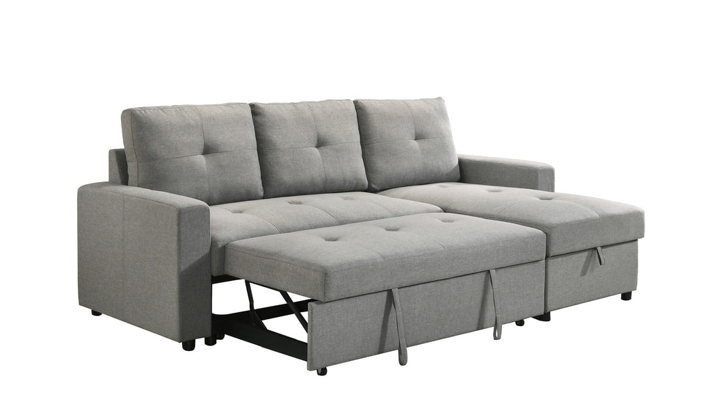 NKS99996GRYMZ Fabric Sectional Reversible Sofa Bed