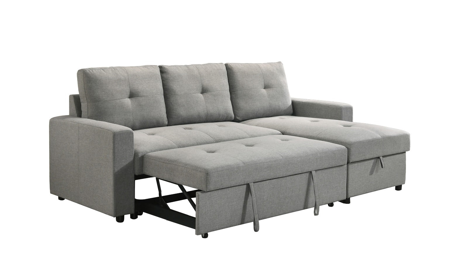 NKS99996GRYMZ Fabric Sectional Reversible Sofa Bed