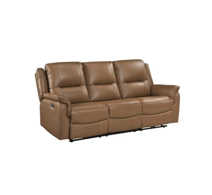 NKS8301BRWMZ Leather Electric Power Recliner Sofa Set