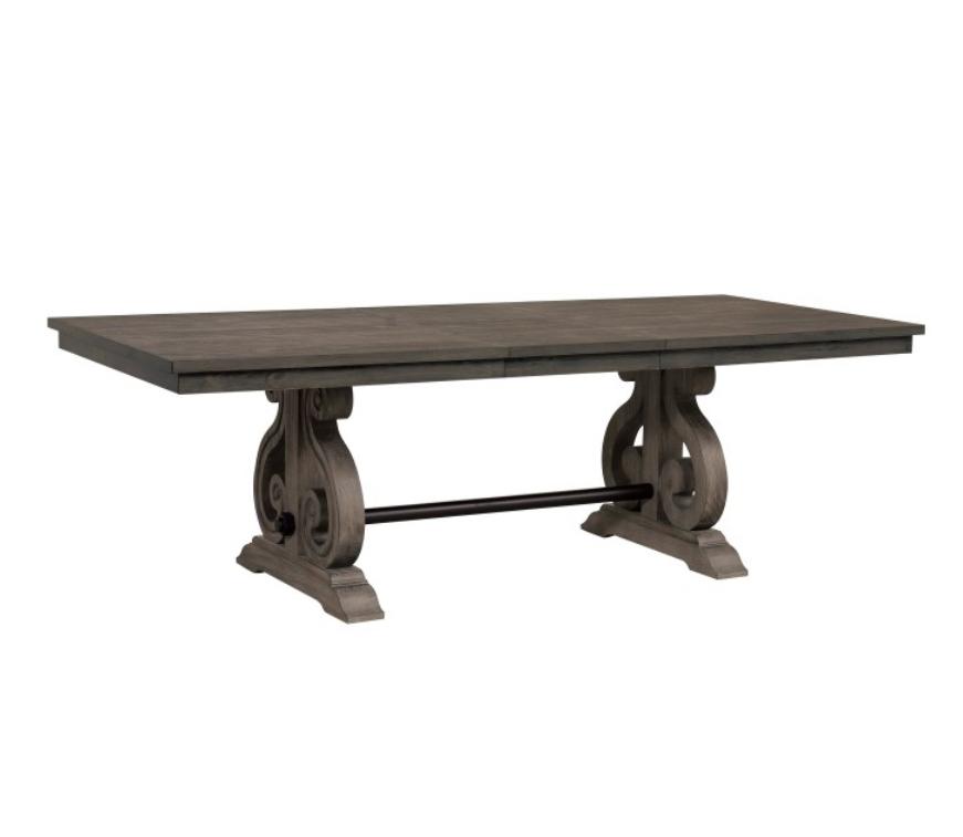 NKS5438MZ Large Extendable Wooden Dining Set with Server/Buffet