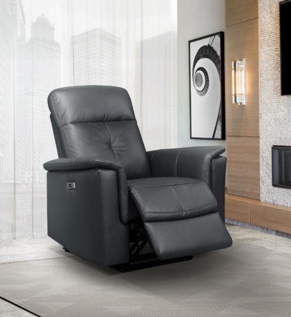 NKS9620PDGYMZ Leather Electric Power Glider Recliner Chair