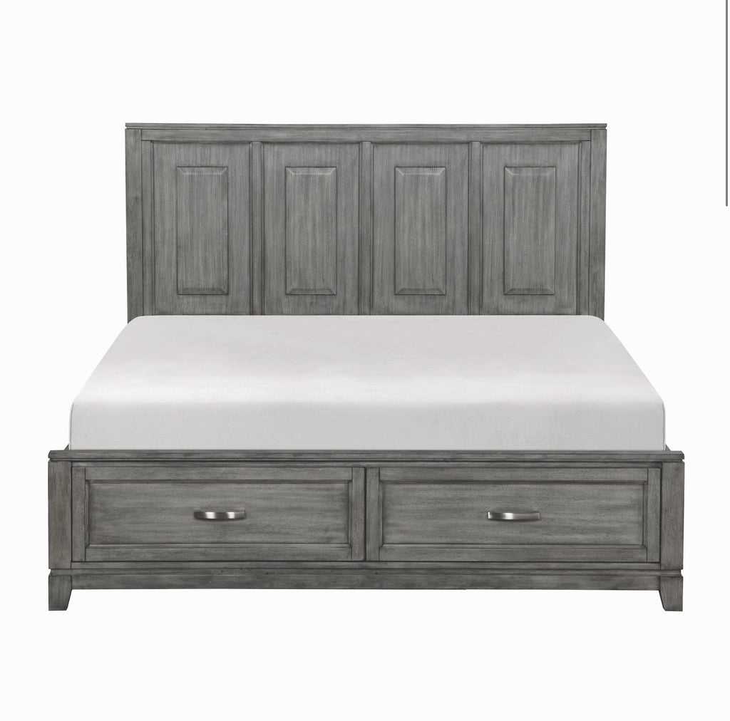 NKS1450MZ  2 Front Drawers Wooden Platform Bed in Queen/ King/Twin/Full Size