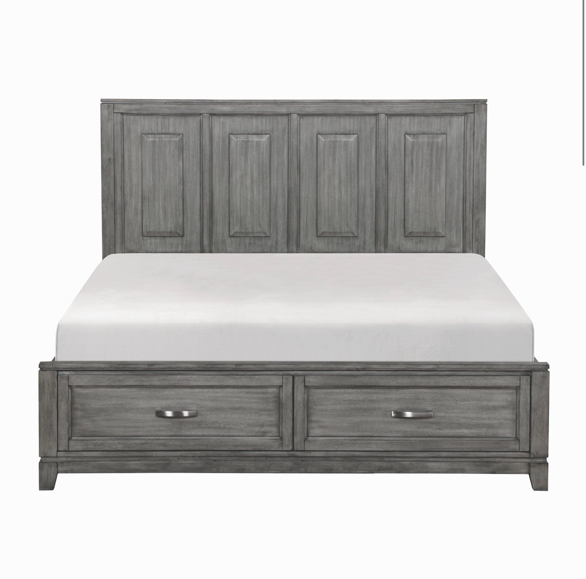 NKS1450MZ  2 Front Drawers Wooden Platform Bed in Queen/ King/Twin/Full Size