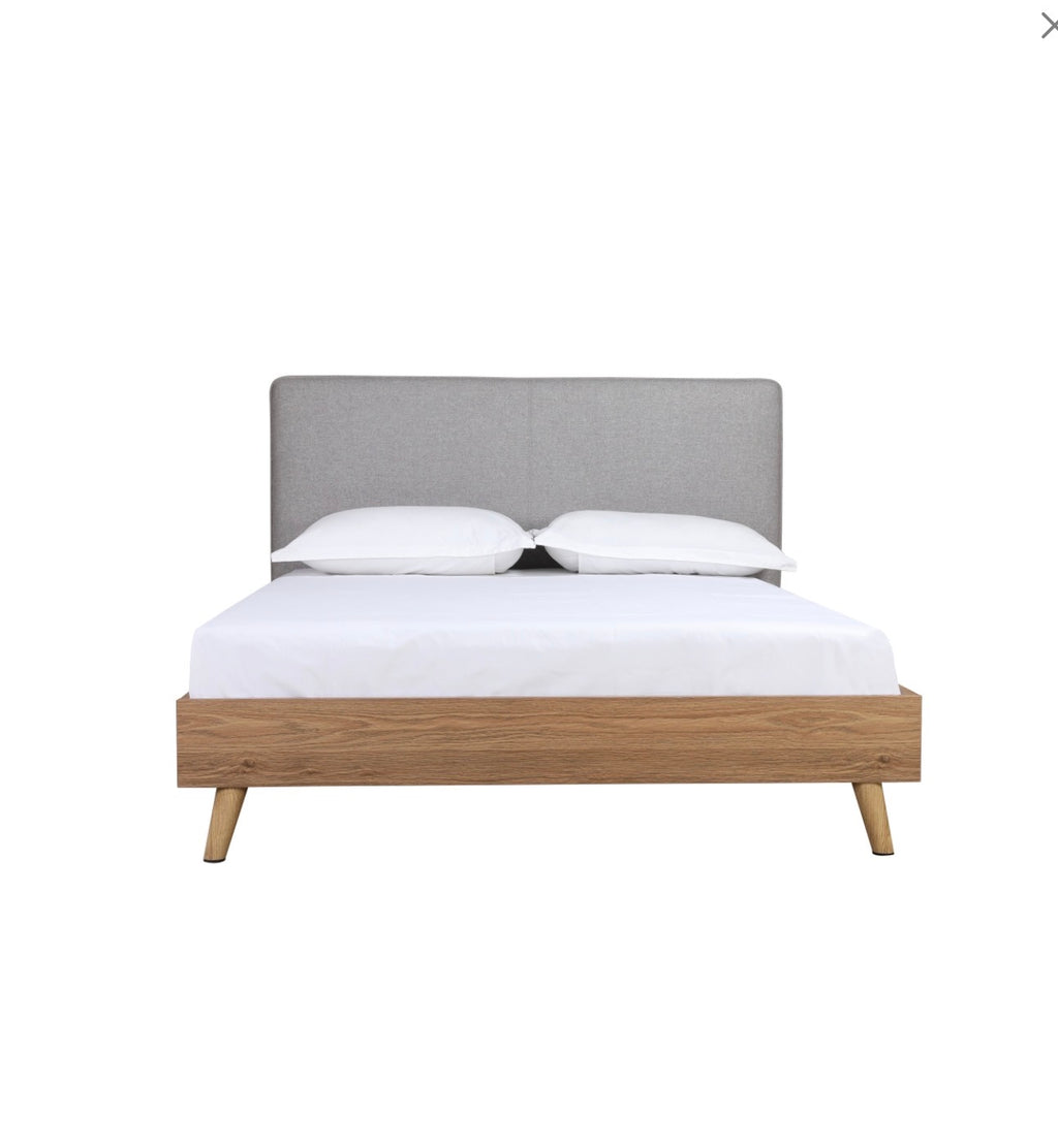 NKS5890GYMZ Fabric Platform Bed in Queen/Full/ King Sizes
