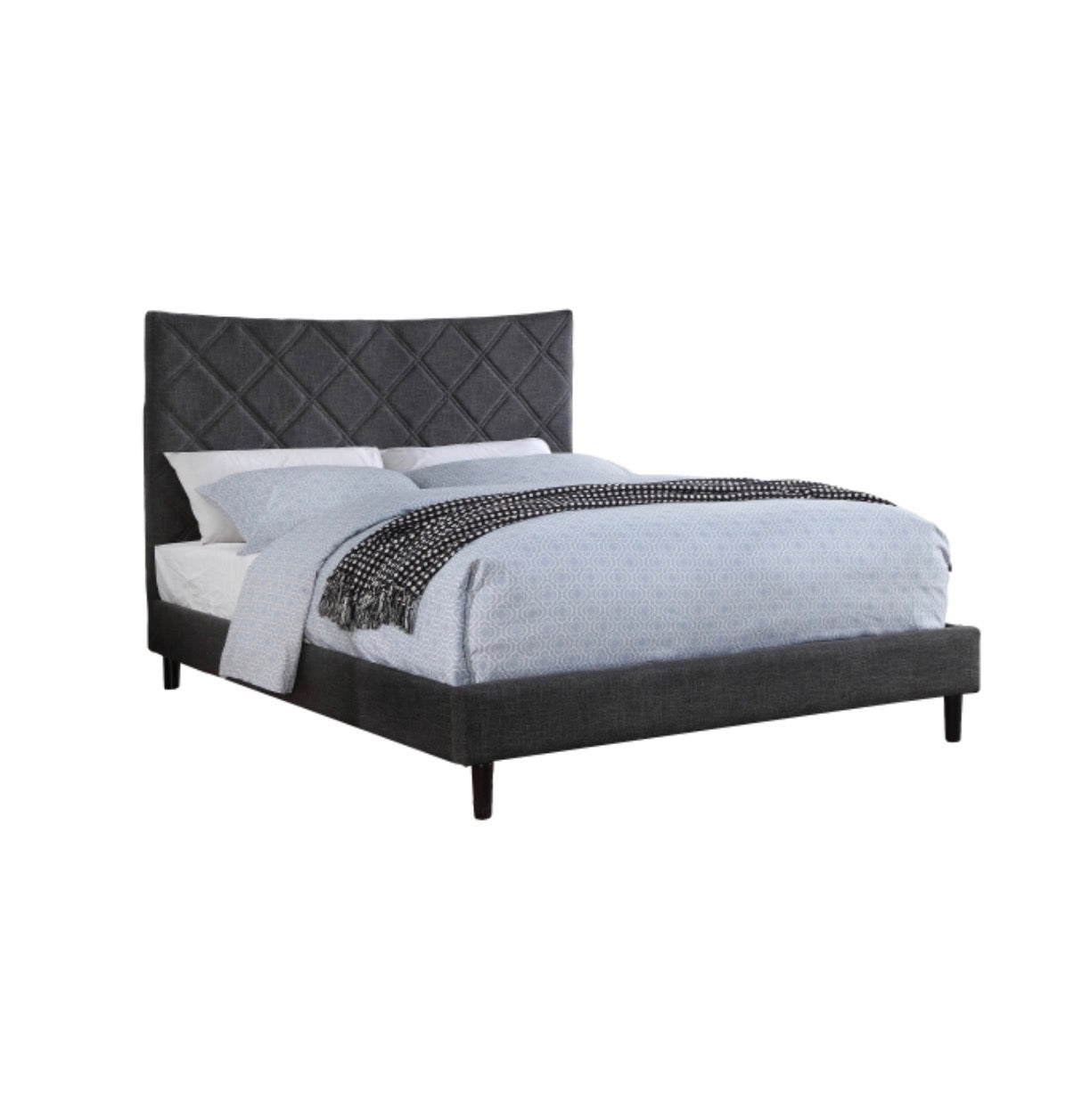 NKS5829DGYMZ Fabric Platform Bed in Queen/Full/ King Sizes