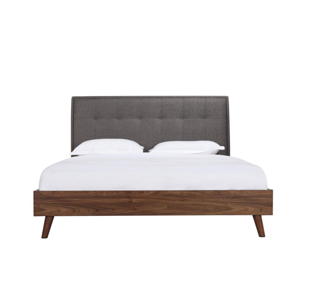 NKS5895GY Contemporary Platform Bed in Queen/ King Sizes