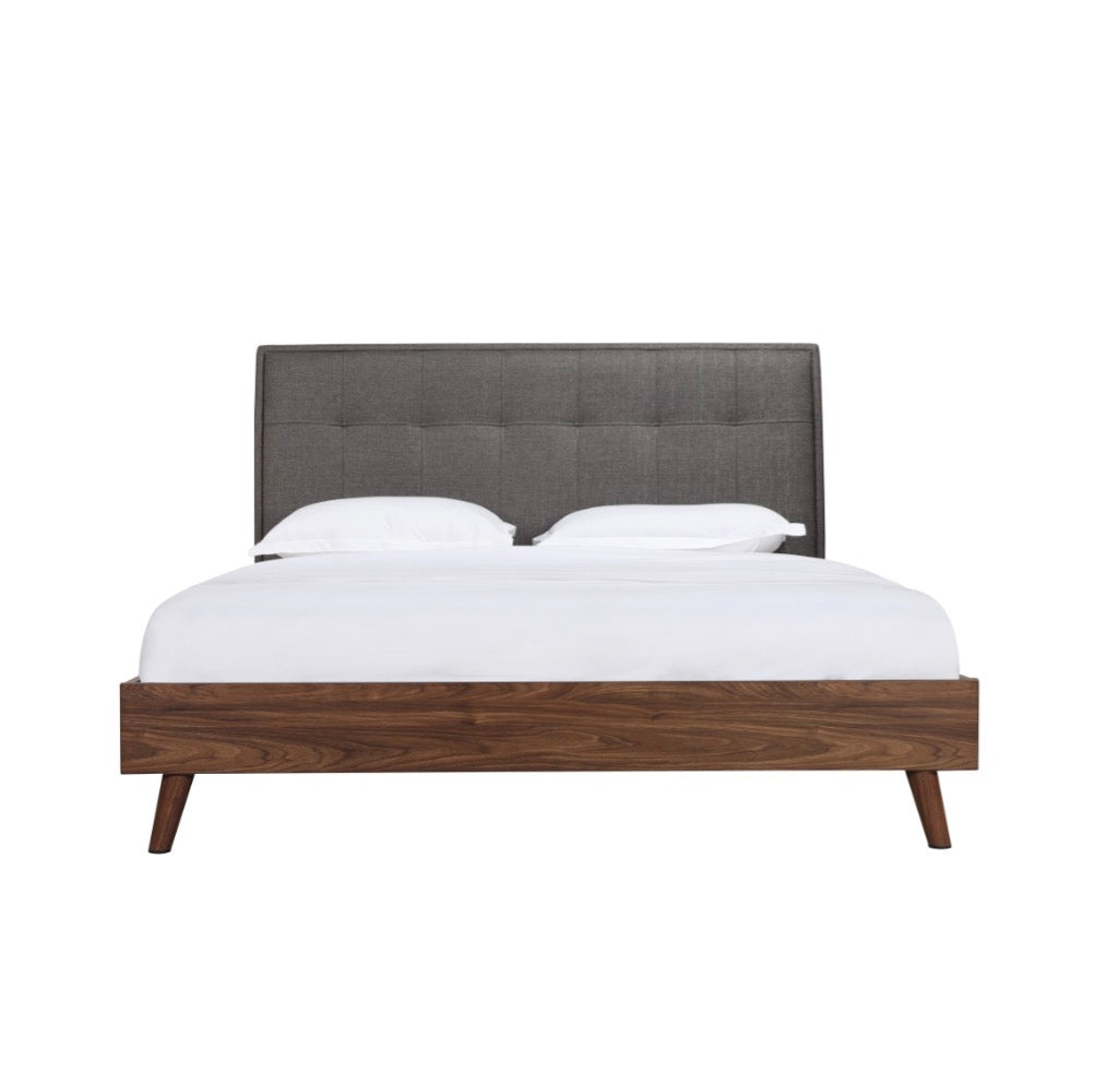 NKS5895GY Contemporary Platform Bed in Queen/ King Sizes