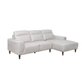 NKS99995LGY Leather Sectional Sofa  with Right Side Chaise