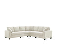NKS99089BEMZ 3-piece Corner Fabric Sectional with 2 Pillows
