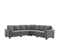 NKS99089GYMZ   Fabric Sectional Sofa  with 2 Pillows