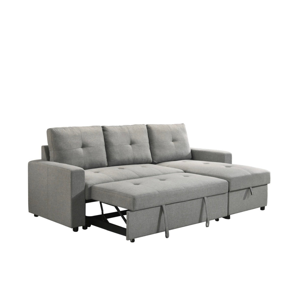 NKS99996GRYMZ Fabric Sectional Reversible Sofa Bed