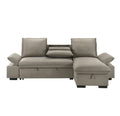 NKS99098GRYMZ Fabric Sectional Reversible Sofa Bed