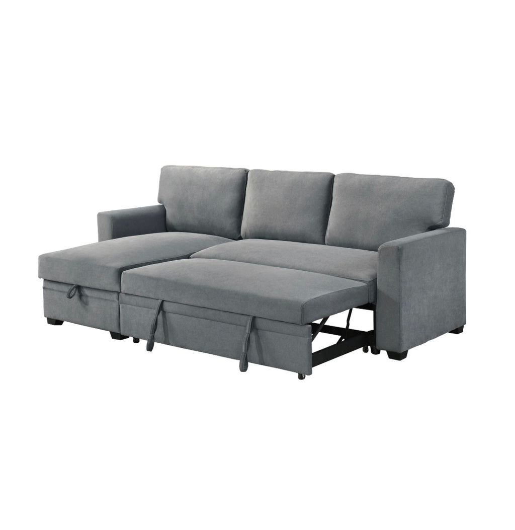 NKS99073GYMZ Fabric Sectional Reversible Sofa Bed