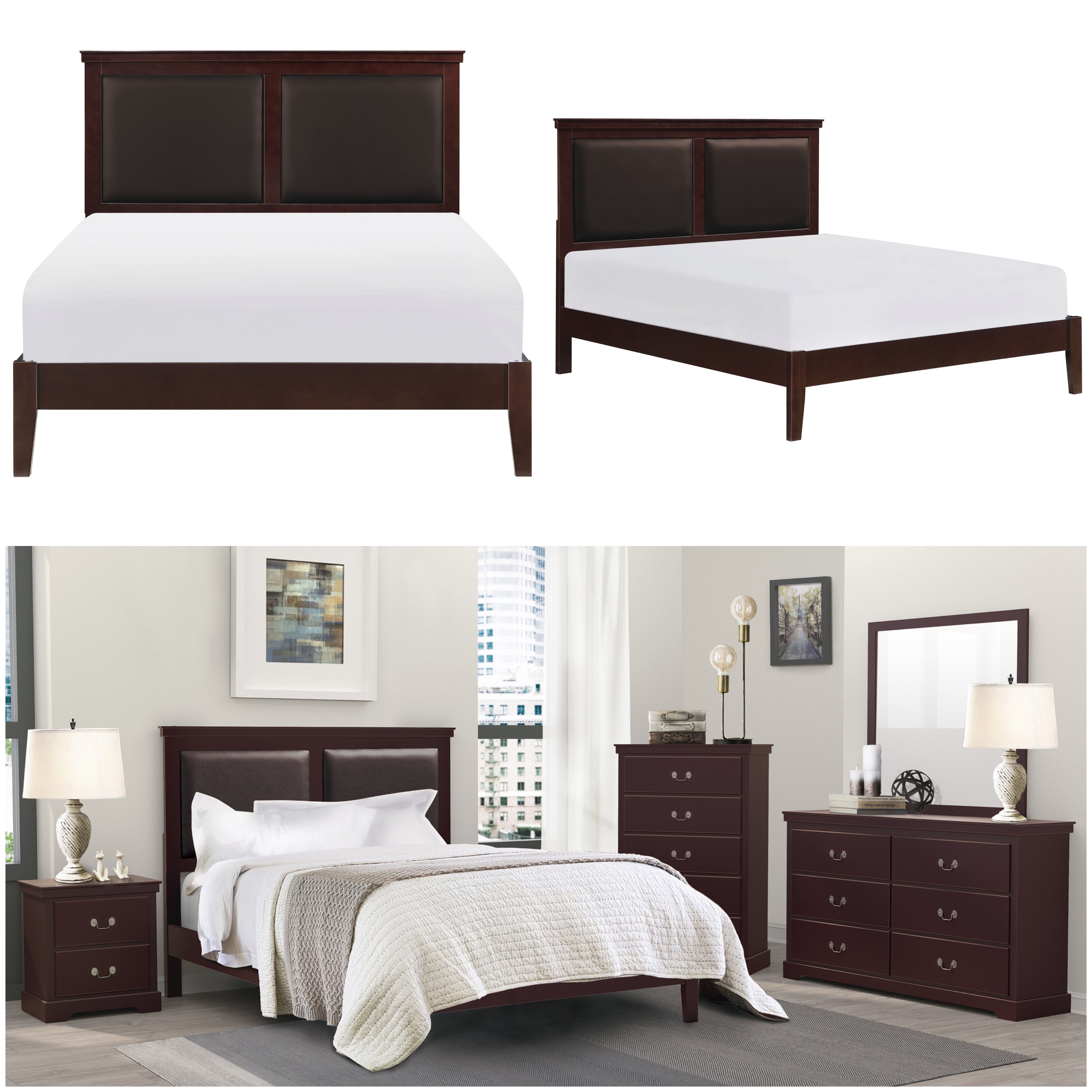 NKS1519CHMZ Queen/King Size bedroom set and Mattress