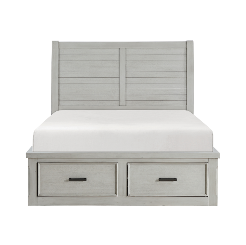 NKS1337MZ  6 Drawers Storage Wooden Platform Bed in Queen/ King Size