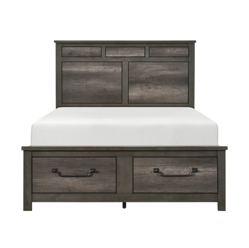 NKS1342MZ 2 Front Drawers Platform Bed in Queen/ King Size