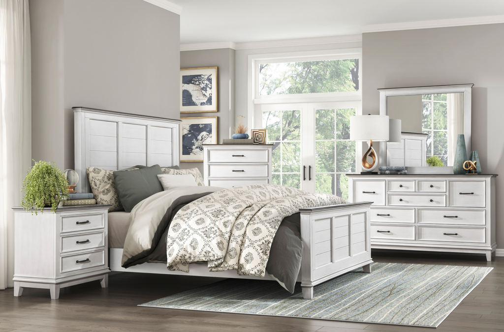 NKS1463MZ Country Style Wooden Bed in Queen/ King Sizes