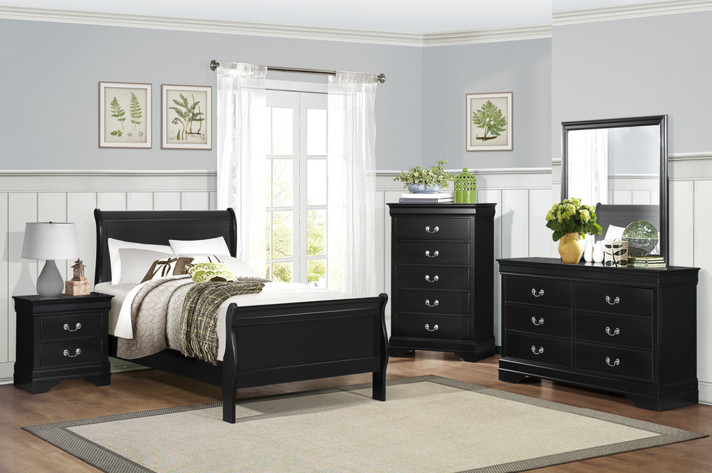NKS2147WBK Sleigh Bed Available in Twin/ Full/ Queen / King Sizes