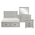 NKS1337MZ Contemporary 6 Drawers Platform Bedroom Set in Queen/ King Size and Mattress